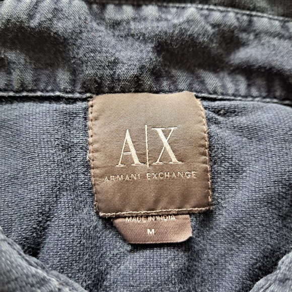 Armani Exchange | Navy blue casual button up collared women's shirt - Picture 12 of 12
